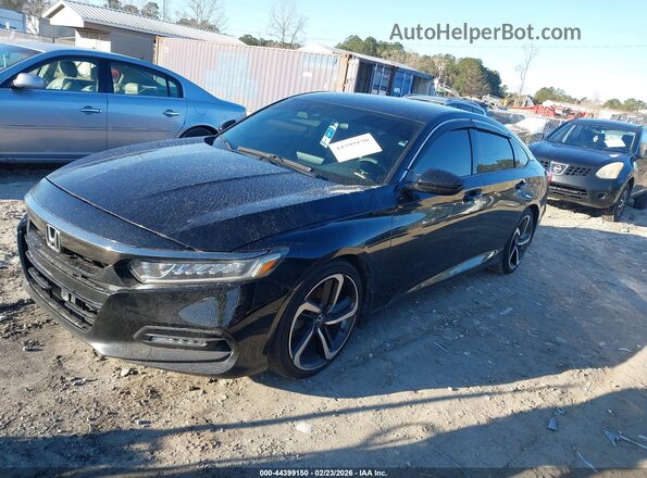 1HGCV1F31JA217513 2018 HONDA ACCORD Black Przód lewy