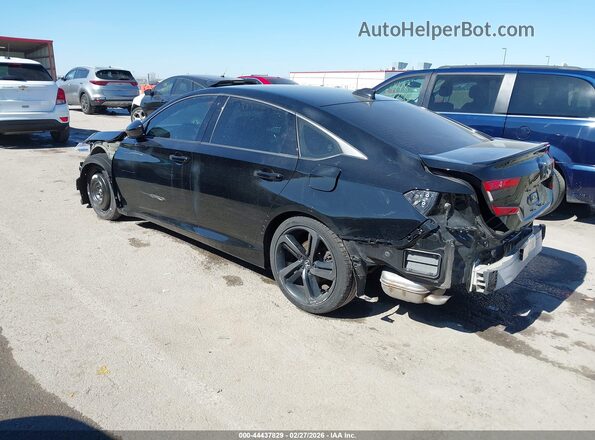 1HGCV1F33LA011841 2020 HONDA ACCORD Black Հետևի ձախ
