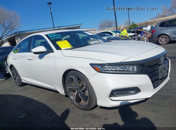 1HGCV1F34KA036259 2019 HONDA ACCORD White უკანა სალონის ხედი