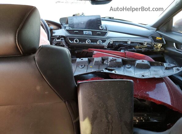 1HGCV1F34KA106133 2019 HONDA ACCORD Red Առջևի վահանակի տեսք