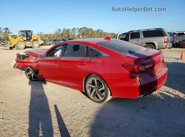 1HGCV1F34KA106133 2019 HONDA ACCORD Red Հետևի ձախ