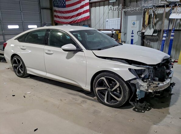 1HGCV1F35JA170602 2018 HONDA ACCORD White Delantero derecho