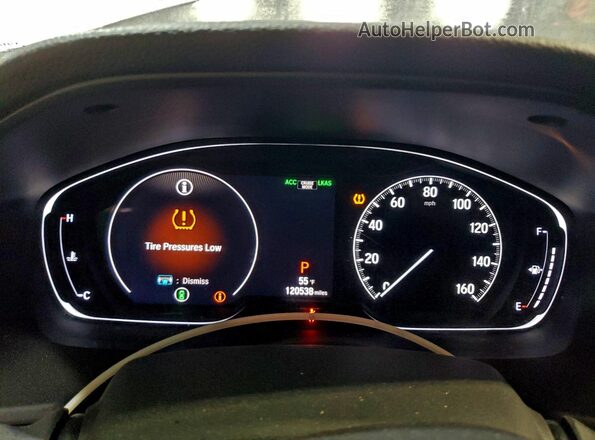 1HGCV1F35JA170602 2018 HONDA ACCORD White Vista del cuadro de instrumentos