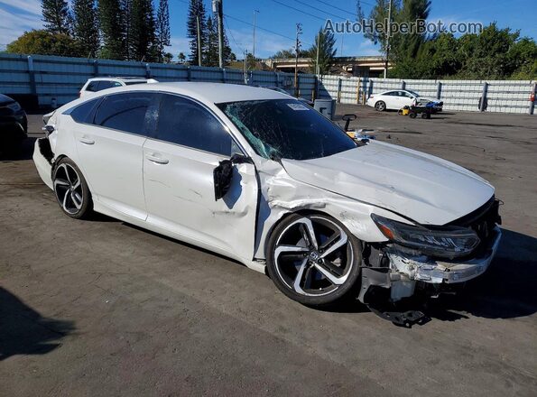 1HGCV1F35KA168186 2019 HONDA ACCORD White 
