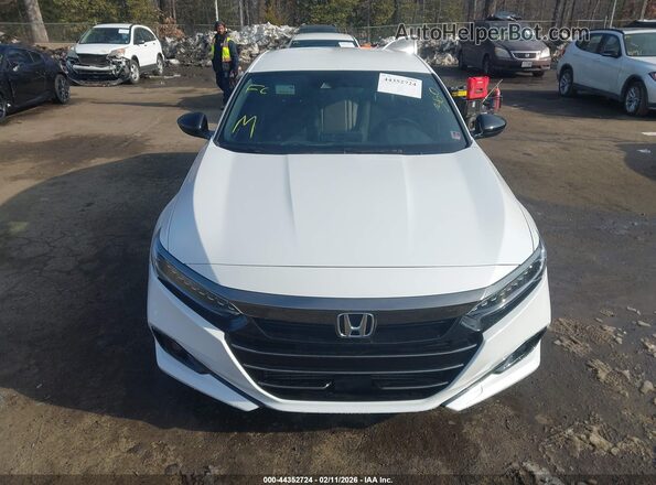1HGCV1F39NA104026 2022 HONDA ACCORD White Instrument cluster view