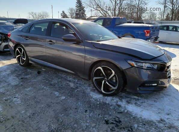 1HGCV1F3XKA125592 2019 HONDA ACCORD Charcoal 