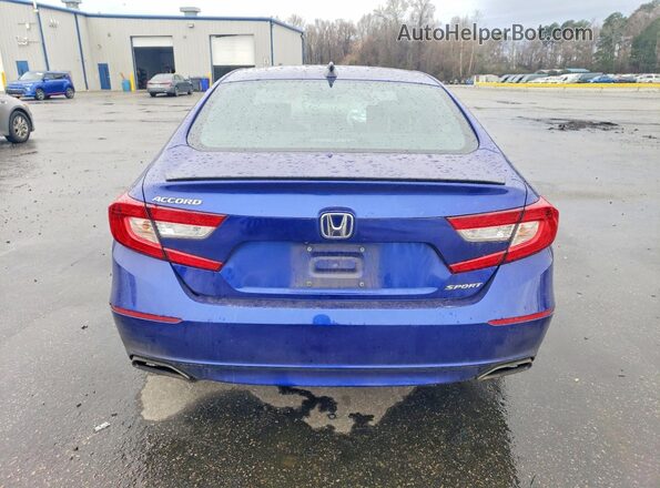 1HGCV1F3XNA060196 2022 HONDA ACCORD Синий Вид сзади