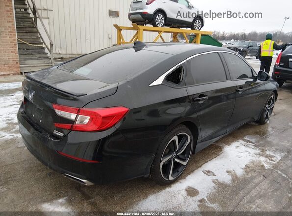 1HGCV1F41MA117375 2021 HONDA ACCORD Black Trasero derecho
