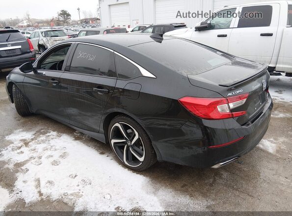 1HGCV1F41MA117375 2021 HONDA ACCORD Black Trasero izquierdo