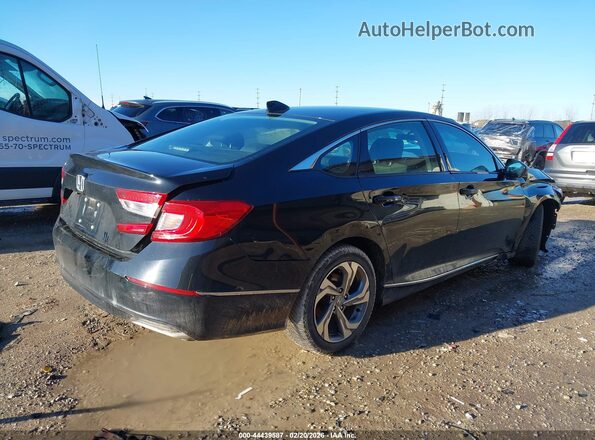 1HGCV1F45JA037833 2018 HONDA ACCORD Black უკანა მარჯვენა