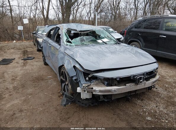 1HGCV1F47MA123178 2021 HONDA ACCORD Синий Вид спереди