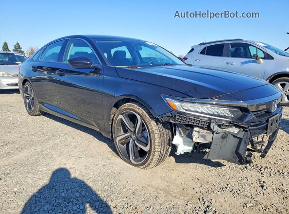1HGCV1F47NA082438 2022 HONDA ACCORD Black Przód prawy
