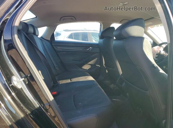 1HGCV1F47NA082438 2022 HONDA ACCORD Black Widok tylnych siedzeń