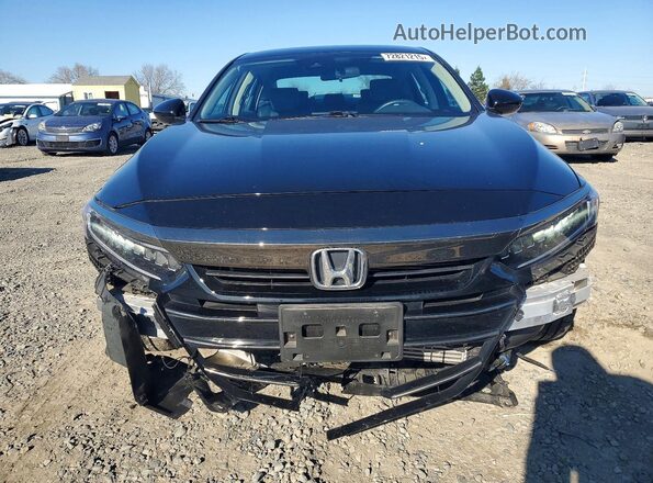 1HGCV1F47NA082438 2022 HONDA ACCORD Black Widok z przodu