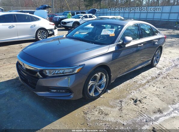 1HGCV1F59KA087869 2019 HONDA ACCORD Серый Передняя левая четверть