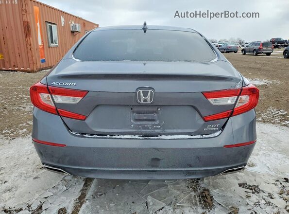 1HGCV2F99JA051204 2018 HONDA ACCORD Charcoal Вид ззаду