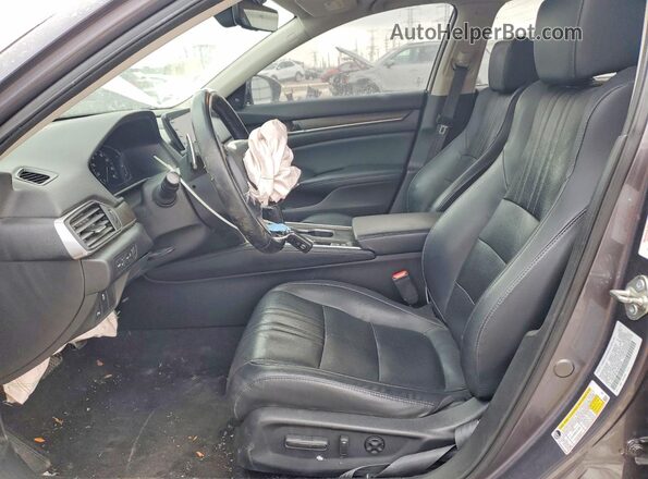 1HGCV2F99JA051204 2018 HONDA ACCORD Charcoal Вид салону спереду