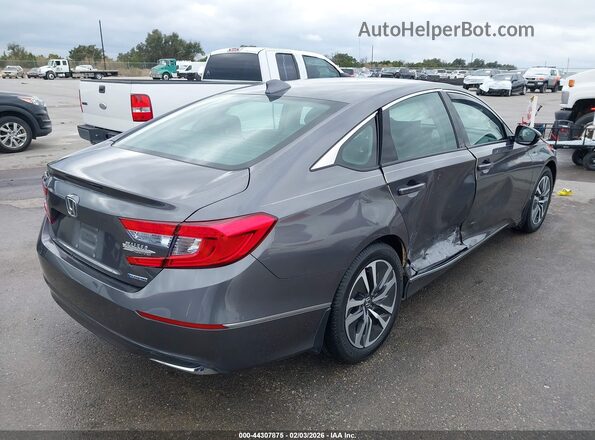 1HGCV3F52JA004938 2018 HONDA ACCORD HYBRID Gray 