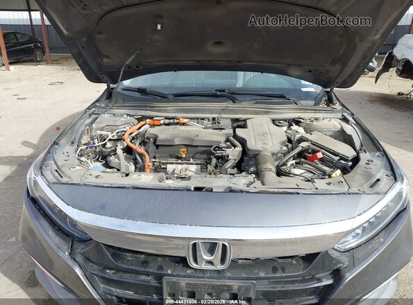 1HGCV3F54KA006790 2019 HONDA ACCORD HYBRID Gray Հետևի տեսք