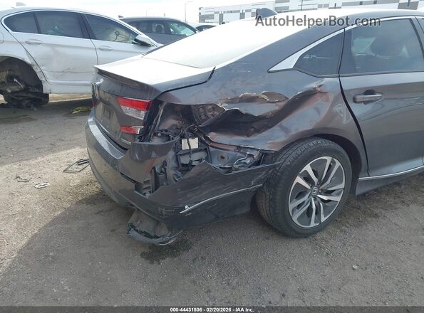 1HGCV3F54KA006790 2019 HONDA ACCORD HYBRID Gray Դիմացի տեսք