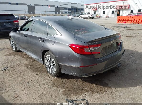 1HGCV3F54KA006790 2019 HONDA ACCORD HYBRID Gray Հետևի ձախ