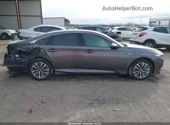 1HGCV3F54KA006790 2019 HONDA ACCORD HYBRID Gray Սալոնի հետևի տեսք