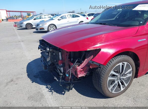 1HGCV3F56KA011540 2019 HONDA ACCORD HYBRID Burgundy 