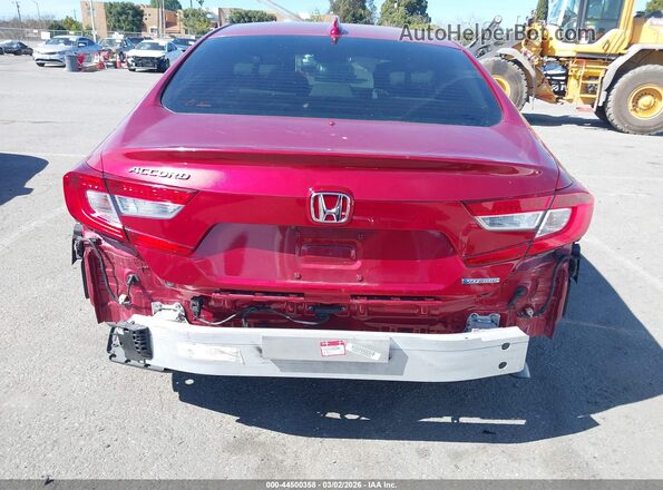 1HGCV3F56KA011540 2019 HONDA ACCORD HYBRID Burgundy 