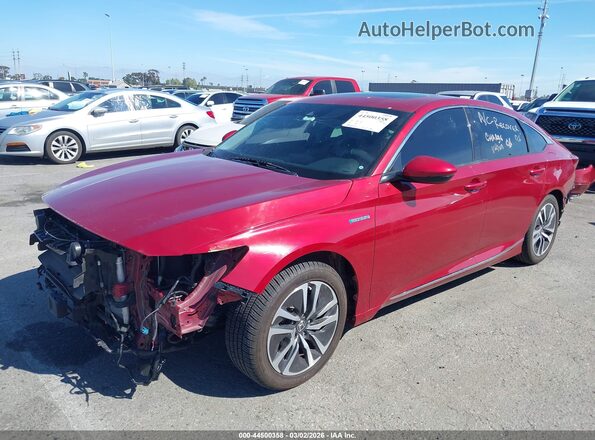 1HGCV3F56KA011540 2019 HONDA ACCORD HYBRID Burgundy 