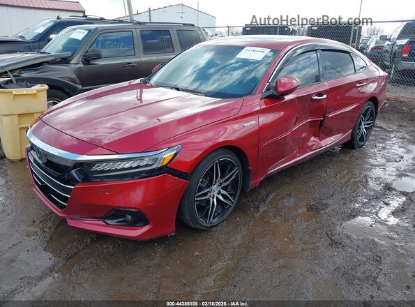 1HGCV3F91MA022855 2021 HONDA ACCORD Red Vista tres cuartos delantera izquierda