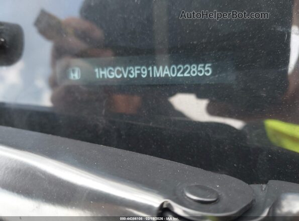 1HGCV3F91MA022855 2021 HONDA ACCORD Red Vista del compartimento del motor