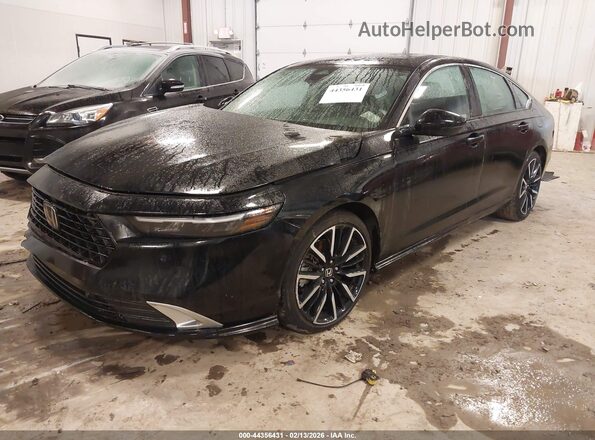 1HGCY2F81SA009514 2025 HONDA ACCORD Black Առջևի ձախ երեք քառորդ տեսարան