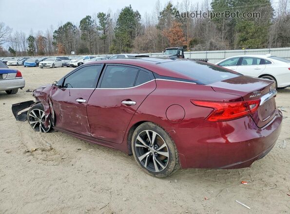 1N4AA6AP4JC401430 2018 NISSAN MAXIMA Burgundy Задня ліва чверть