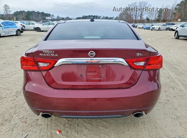 1N4AA6AP4JC401430 2018 NISSAN MAXIMA Burgundy Вид ззаду