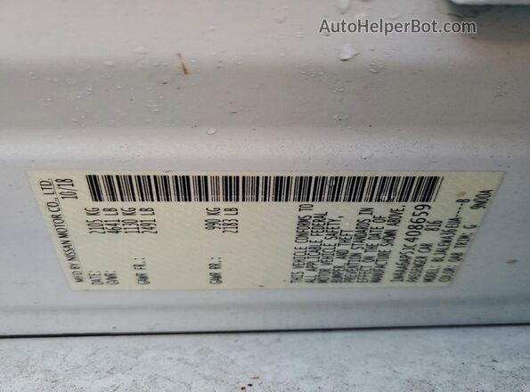 1N4AA6AP5JC408659 2018 NISSAN MAXIMA White Engine compartment view