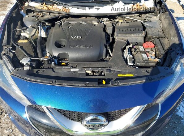 1N4AA6AP7JC388687 2018 NISSAN MAXIMA Синий Вид задней части салона