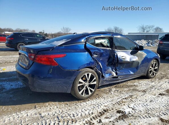 1N4AA6AP7JC388687 2018 NISSAN MAXIMA Синий Задняя правая четверть