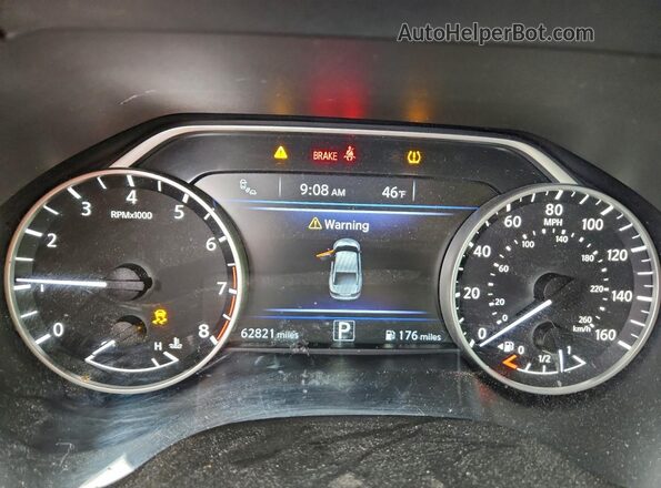 1N4AA6AV7KC375616 2019 NISSAN MAXIMA Silver Вид щитка приладів