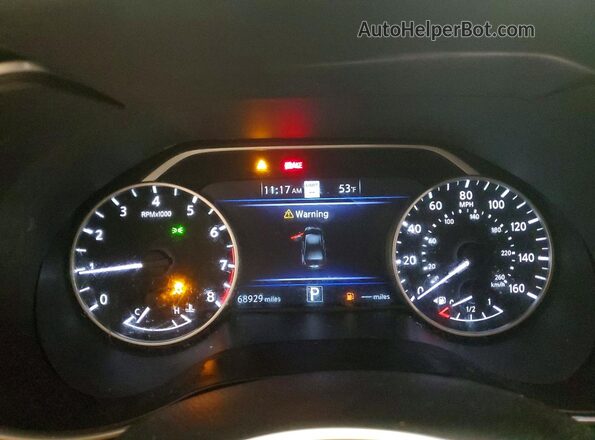 1N4AA6DV8LC371202 2020 NISSAN MAXIMA SL Black Вид щитка приладів