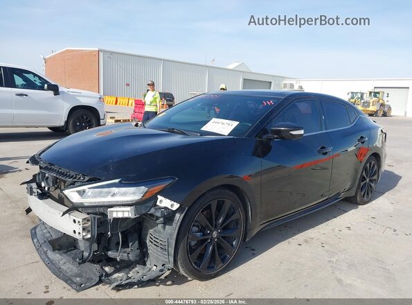 1N4AA6EV3MC505596 2021 NISSAN MAXIMA SR Black Vista tres cuartos delantera izquierda