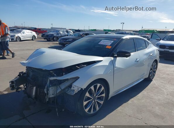 1N4AA6FV4PC511068 2023 NISSAN MAXIMA PLATINUM White წინა მარცხენა ხედი სამი მეოთხედიდან