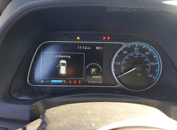 1N4AZ1BV1PC559905 2023 NISSAN LEAF Blue Instrument cluster view
