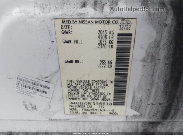 1N4AZ1BV5PC556618 2023 NISSAN LEAF Белый Вид подкапотного пространства