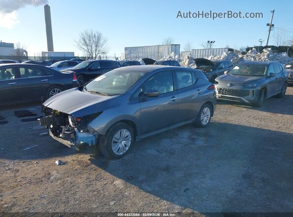 1N4AZ1BV9PC554449 2023 NISSAN LEAF Gray წინა მარცხენა ხედი სამი მეოთხედიდან