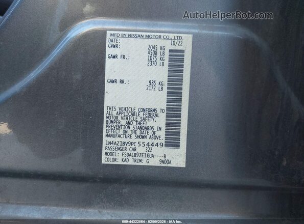 1N4AZ1BV9PC554449 2023 NISSAN LEAF Gray ძრავის განყოფილების ხედი