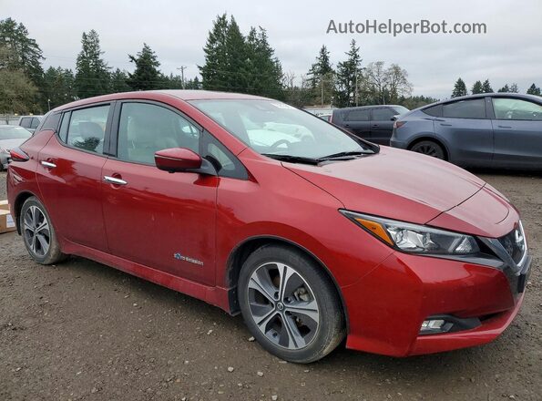 1N4AZ1CP4KC306487 2019 NISSAN LEAF Красный Передняя правая четверть