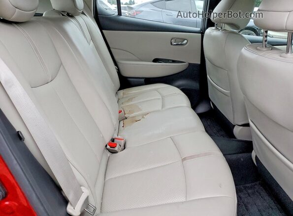 1N4AZ1CP4KC306487 2019 NISSAN LEAF Красный Вид задней части салона