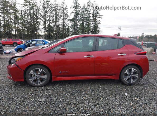 1N4AZ1CPXJC306640 2018 NISSAN LEAF Red Vista interior de 360 grados