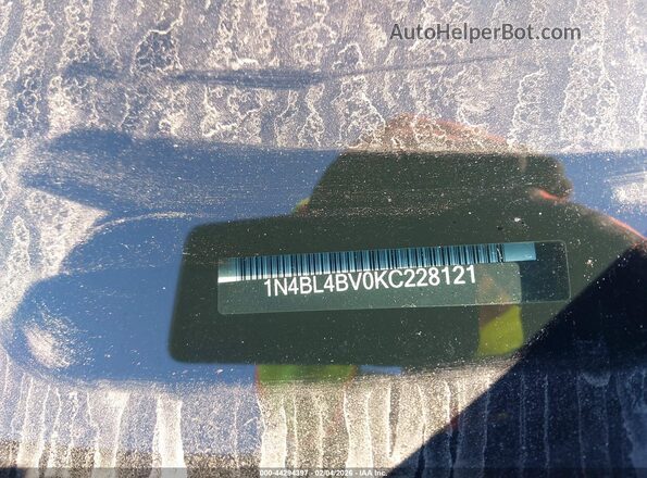 1N4BL4BV0KC228121 2019 NISSAN ALTIMA Gray Շարժիչի բաժամունքի տեսք