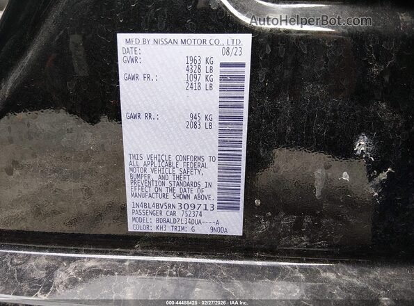 1N4BL4BV5RN309713 2024 NISSAN ALTIMA Black Engine compartment view